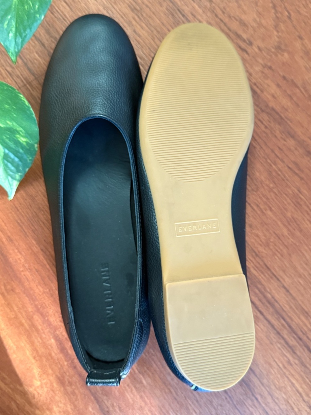 Everlane Black Leather Ballet Flats Size 8 - Picture 8 of 15